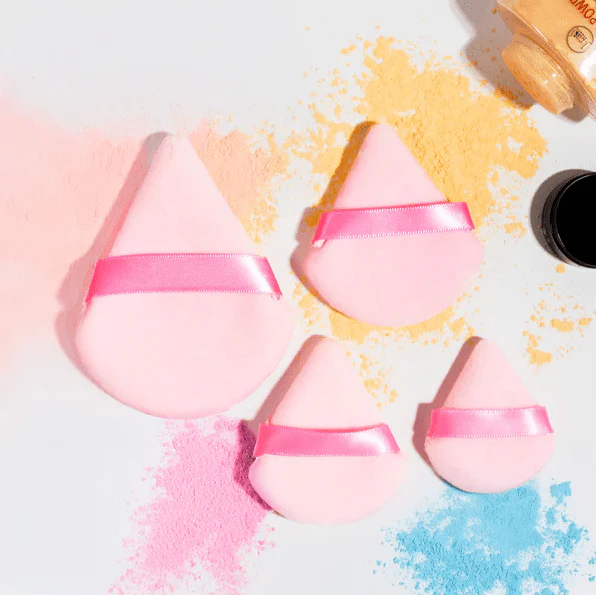 4 Assorted Pink Powder Puffs