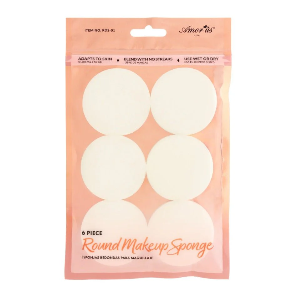 6 Pc Round Makeup Sponge - Image 3