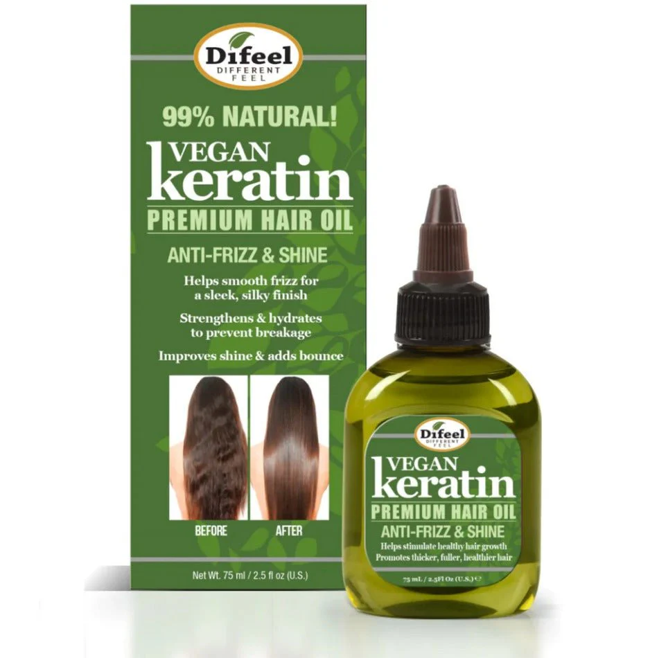 99% Natural Blend! Vegan Keratin Premium Hair Oil - Anti-Frizz & Shine