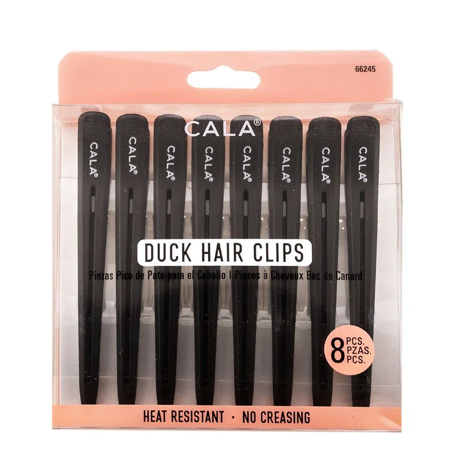 Black Duck Hair Clip 8-piece Pack