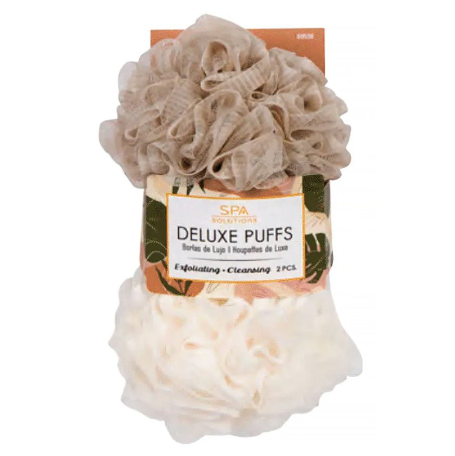 Deluxe Shower Puffs 2-piece Set