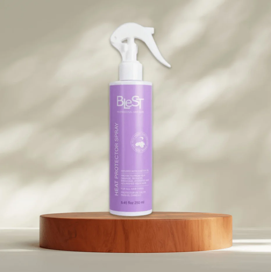 Heat Protector Spray Infused With Castor Oil