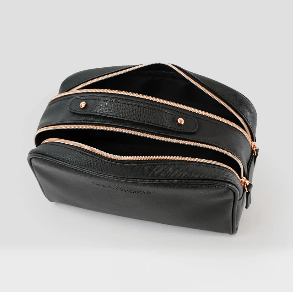 Mini Black Cosmetic Glam Pouch - Image 2