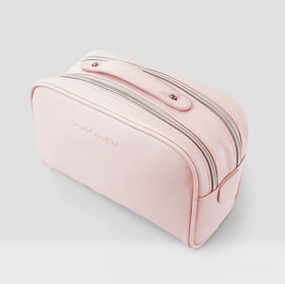 Mini Pink Cosmetic Glam Pouch - Image 2