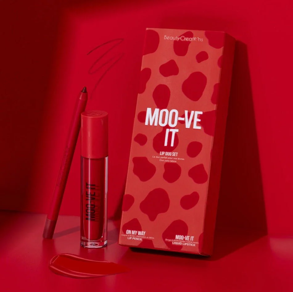 Moo-Ve It Lip Duo Set (Lipstick & Lip liner pencil)