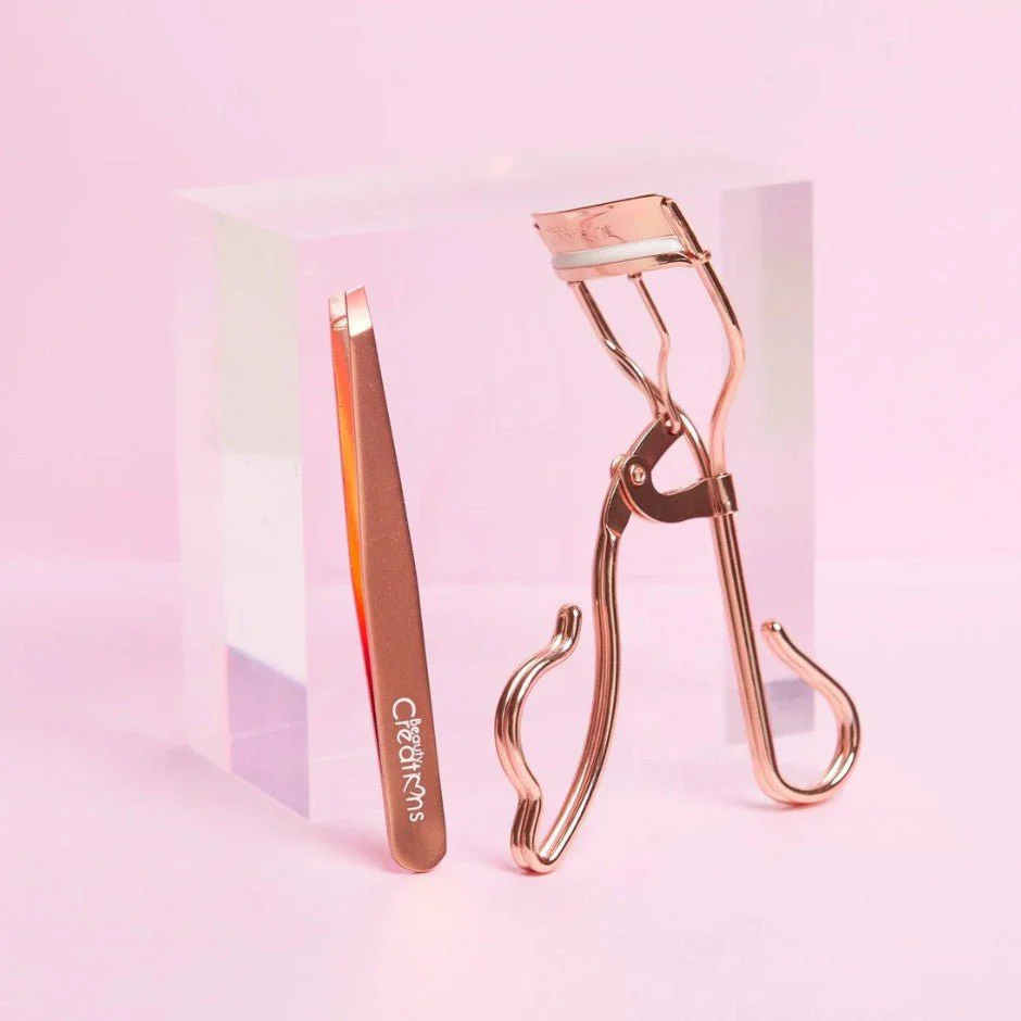Rose Gold Eyelash Curler and Tweezer Set