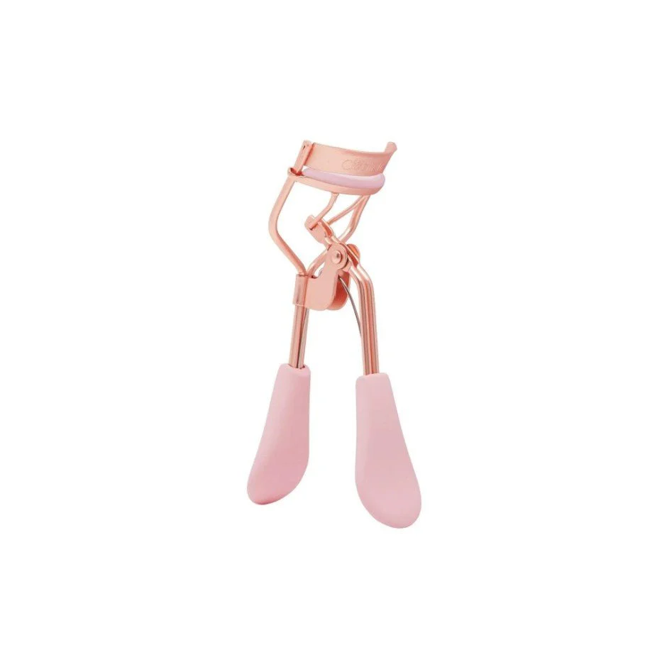 Light Pink Rose Gold Eyelash Curler and Tweezer Set - Image 3