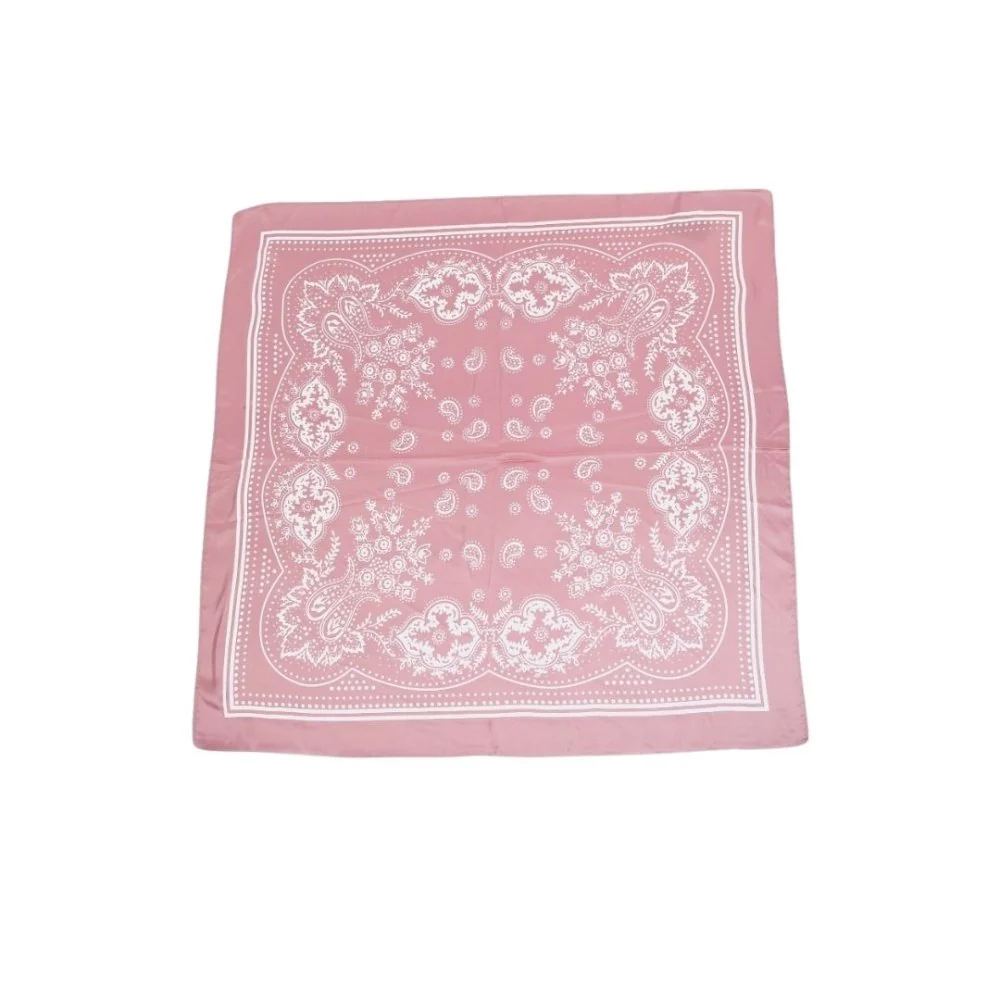 Satin Paisley Bandana Head Scarf - Image 4