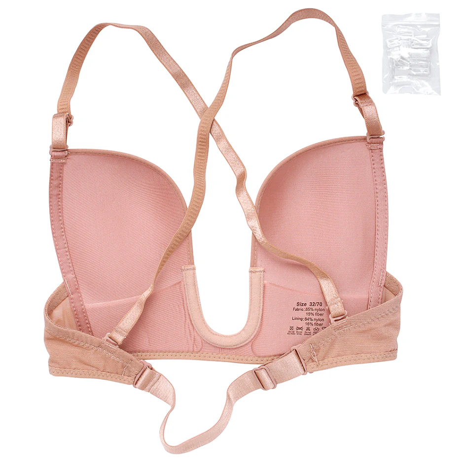 U-shaped Plunge Low Back Bra - Image 3
